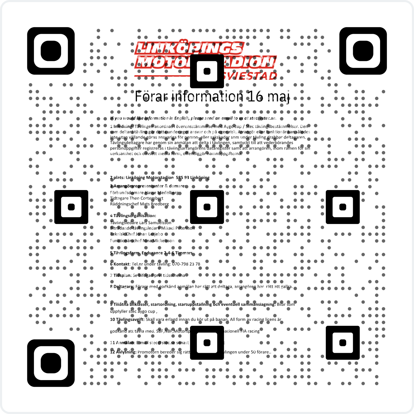 Tävlings PM Linköping 16 maj (2)